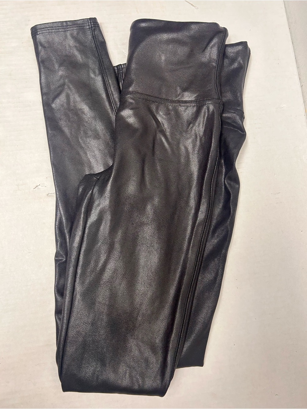 Spanx small Black Faux Leather Leggings